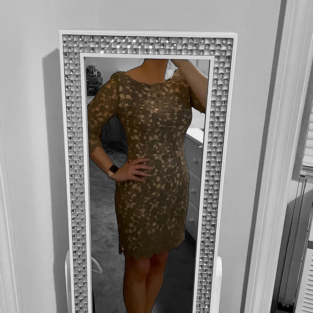 Souéblu Grey Lace Dress Size L